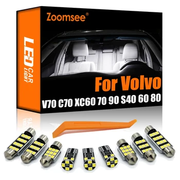 Zoomsee Za Volvo V70 V50 V60 XC60 70 90 C30 C70 S40 S60 S70 S80 S90 Canbus Vozila LED Notranja Notranja Kupola Branje Svetlobe Kit