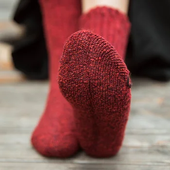 ženske Merino volnene nogavice, nogavice blagovne znamke Japonski slog debele pozimi toplo kašmir nogavice cev natikači nogavice Preprost stil posadke 1Pair
