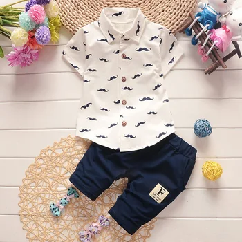 Baby fantje poletni kompleti oblačil malčka, moda bombaž majica+hlače, hlače z oprsnikom 2pcs trenirke za bebe fantje dojenčka poroka obleke