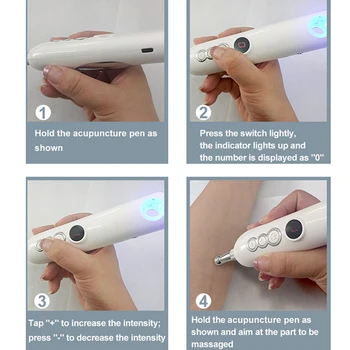5 v 1 Električni Akupunktura Pero Deset Masaža Pero Meridian Energetske Terapije Pero Lajšanje Bolečin Mini Stimulacije Massager Polnjenje prek kabla USB