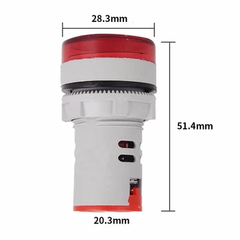 22 MM LED Ac Digitalni Dvojni Zaslon Voltmeter Ampermeter Napetosti tok Amper Meter Kazalnik Signala Opozorilne Luči 60-500V 0-100A
