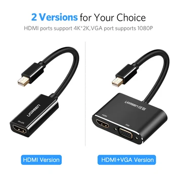 Razhroščevalne simbole Mini DP za HDMI je združljiv VGA Kabel Thunderbolt 2 Pretvornik Mini DP Žice za MacBook Air 13 Surface Pro 4