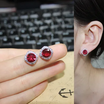 IDESTINY 11.11 Prodaje Kvadratne Oblike Uhani za Ženske Srebrne Barve 8 mm Kubičnih Cirkon Kristalno Stud Earing Ženske, Nakit 5 Barv