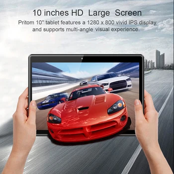 PRITOM M10 Android Tablet 10.1 palčni 32GB 2GB ROM Tablet Android 9.0 Quad Core WiFi HD IPS Zaslon 2.0 MP+8.0 MP Kamero Tablet PC