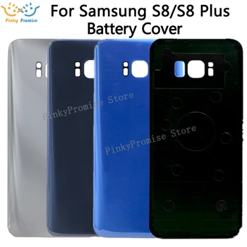 Za SAMSUNG Galaxy S8 G950F/S8 Plus G955F Hrbtni Pokrovček Baterije Vrata, Zadnje Steklo Ohišje Primeru Nadomestil Za SAMSUNG S8 Pokrov Baterije