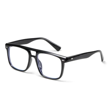 Klasična Modra Svetloba Blokiranje Očala Moških Kvadratnih Dvojno žarka očala ženske Anti blue Ray Objektiv Unisex Igranje računalniških Očal