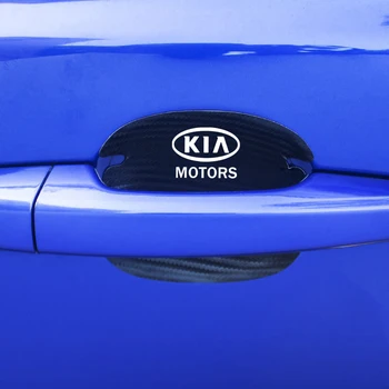 4pcs zaščito avtomobila iz ogljikovih vlaken usnje vrata avtomobila Za KIA K2 K3 K5 Sorento Sportage R Rio Dušo skp Dodatki