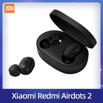 Xiaomi Redmi Airdots 2 Black Brezžične Slušalke Mladinski Mi Res Brezžične Slušalke Bluetooth 5.0 TWS Zraka Pike Slušalke