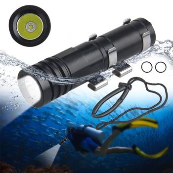 Mini Nepremočljiva Potapljaško Svetilko R3 LED Podvodna 100 Metrov Strokovne Potapljaške luči Bakle Luč, potapljanje Z masko posnetek