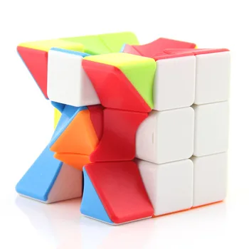 FanXin 3x3 Torsion Magic Cube Coloful Twisted Kocka Puzzle Igrača Izobraževalne Igrače Za Otroke Challange - Barvita