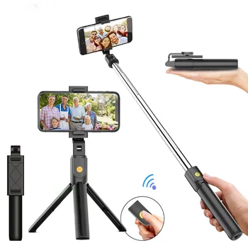 Broodio 3 v 1 Brezžična tehnologija Bluetooth Selfie Stick Mini Stojalo Podaljša Monopod Univerzalno Za iPhone 11 Za Samsung S10 Huawei P30