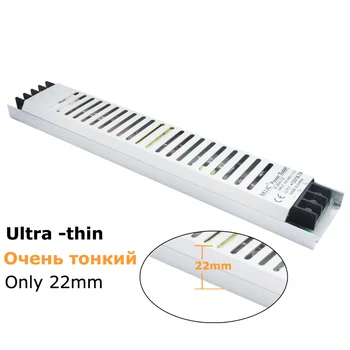 Napajanje 12V 5A 60 W 25A 10A Ultra Tanek Stikalni napajalnik 12 Volt LED Elektronski Transformator Za LED Trak Svetlobe Polje