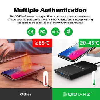 DQiDianZ Zložljive 10W Hiter Brezžični Polnilnik za iPhone X/XS/Max/XR 8 Plus Brezžično Polnjenje Stojalo za Samsung S7 S8 S9 Rob