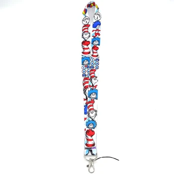 12Pcs Dr. Seuss risanka vrvica za ključe ovratni trak tkanine značko imetnik telefona keychain ogrlica opremo tkanine traku