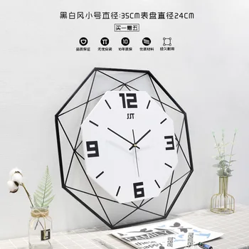 Nordijska modna ura stenska ura dnevna soba ustvarjalne ure gospodinjski kovinski okras quartz ura digitalna stenska ura