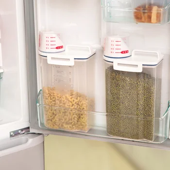 Plastični Zaprti Pločevinki Kuhinja Škatla Za Shranjevanje Pregleden Hrane Posode Hranite Sveže, Nove Jasno Posodo