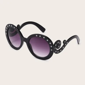 NAUQ retro ovalne Nosorogovo sončna očala za ženske modni trend Oblaki, sonce očala ženske letnik odtenkov za ogledalo ženske