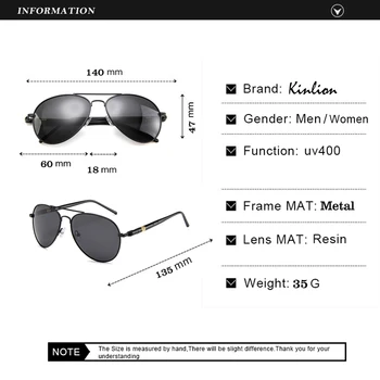 Vintage Kovinski Pilotni Polarizirana sončna Očala Moških Black Luxury Prevelik Vožnje Moška sončna Očala Goggle UV400 Gafas De Sol Eyewears