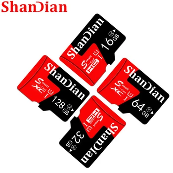SHANDIAN Rdeče Micro SD Kartice, Mobilni Telefon, Pomnilniško Kapaciteto Širitev 8GB 16GB 32GB 64GB 128GB Brezplačno darilo Prihaja z SD Adapterjem