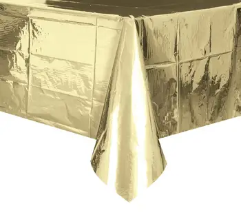 4.5 ft*9 m Stranka Tablecover Folijo Prtom Rose Zlata Plastični Namizni prt Pravokotne Rojstni dan Prtom svate Dobave