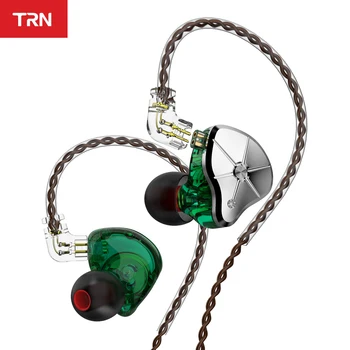 TRN STM 1DD 1BA Hibridni V Uho Slušalke DJ HI-fi Monitor Teče Šport Slušalke Slušalka Hibridni Zamenljivi Filter za Slušalke TRN VX
