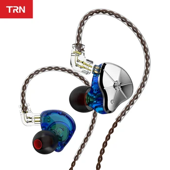 TRN STM 1DD 1BA Hibridni V Uho Slušalke DJ HI-fi Monitor Teče Šport Slušalke Slušalka Hibridni Zamenljivi Filter za Slušalke TRN VX