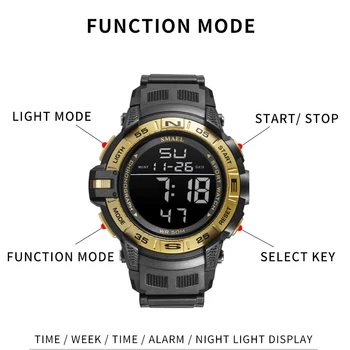 SMAEL Moda za Moške Gledajo 50M Nepremočljiva Športne Ure Vojaške LED ura Moški Elektronsko Digitalno ročno uro Reloj Hombre