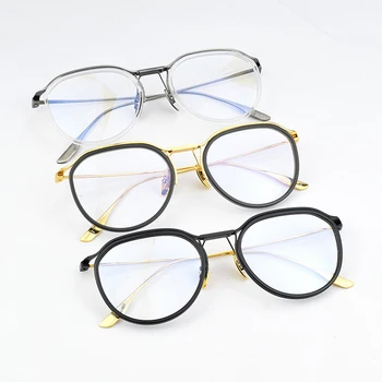 Blagovne znamke krog optičnih očal okvir moških očala ženske okviri Ultra lahka Retro moda oči očala okvirji za ženske