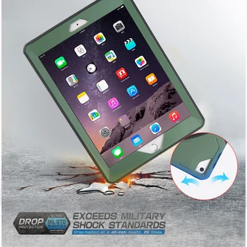 B. O. W Primeru Težko za nov iPad z 9.7 Palčni Shockproof Težkih Vojaških Gume Kritje zaščita pred praskami, udarci, umazanijo, kapljice