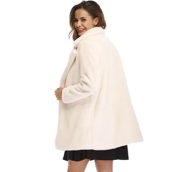 Specializiranimi za umetno Krzno plašč ženske 2020 jesen in zimo, flocking toplo top coat Plus velikost plašč pozimi debel krzno, jakna ženske OKXGNZ 1750