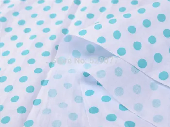 1 meter belo krpo modre pike bombažne Tkanine Za Šivanje DIY Ročno Domačega Tekstilnega mini pike Serije Velik mozaik quilting tkiva