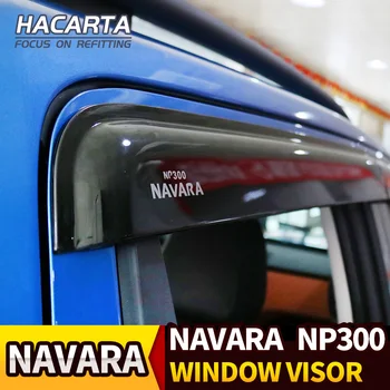 Okno avtomobila Deflektor Vizir Za Nissan Navara Meje 2016 2017 2018 2019 NP300 D23 BLACK sun vizir