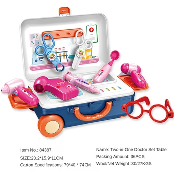 Play House Kuhinja Igrača za Otroke Simulacije Posoda Pribor Lepoto Prenosno Orodje Voziček Medicinska oprema