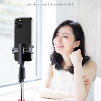 3 v 1 ročni Selfie Palico Brezžičnega Bluetooth 4.0 Telefon Nastavek za Vključitev Selfie Bar 360° Obračanje Zložljivo Stojalo za iPhone Xiaomi