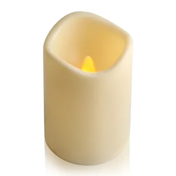 2PCS Utripanja Brezplamensko Smolo Steber LED Sveče Luči s 6 Urni Timer, LED Sveče Valentinovo zabavo Dekoracijo