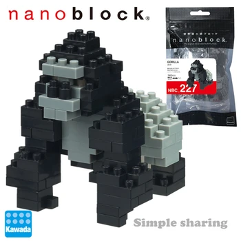 Novo Kawada NanoBlock Gorilla Nbc-227 Mini Opeke Puzzle 140 Kosov Diamond Stavbe Ustvarjalne Igrače Za Otroke