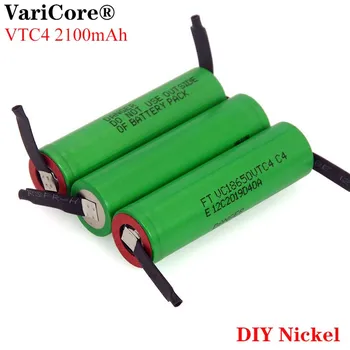 VariCore Novo 3,6 V 18650 VC18650VTC4 2100mAh VTC4 20A 30A Praznjenje baterije za ponovno Polnjenje +DIY Niklja Stanja