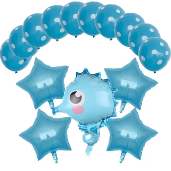 15pcs Tihem svetu Temo dekoracijo morskih živali folija baloni Rojstni dan Obletnica Otroci Rojstni dan Uslug Dekor otrok igrače žogo