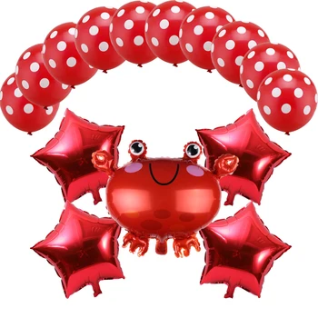 15pcs Tihem svetu Temo dekoracijo morskih živali folija baloni Rojstni dan Obletnica Otroci Rojstni dan Uslug Dekor otrok igrače žogo