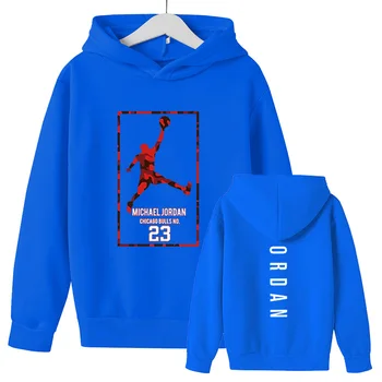 Zimski otroški pulover s kapuco Šport Znoj Jakno Priložnostne Šport Hoodie 2019 blagovne Znamke Fant Dekle Hip-hop Dolg Rokav Jordan 23