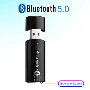 VAORLO V5.0 Komplet Bluetooth Sprejemnik 3.5 MM AUX Stereo Audio (Stereo zvok Brezžični vmesnik USB, FM Oddajnik Za Avto Handfree FM Modulator