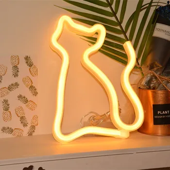 LED Neon Spiralna Cev Svetlobe Delfin/Cat/Dinozaver Lučka za Osvetlitev Novost USB/AA Baterije Dom Okrasite Luminary Postelji Svetlobe