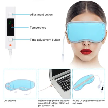 Toploto, Hladno Stiskanje USB Oči Obliž Massager Smart Digitalni Prikaz Temperature Nadzor Nasumice Kit SK88