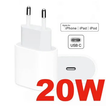 Original 20W Za iphone 12 Hitro Polnilnik USB, C C2L Adapter Potovanja PD polnilnik QC3.0 za Apple Kabel za iPhone mini 12 11 Pro Max