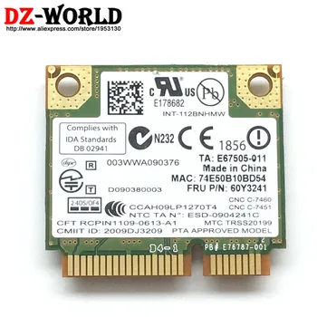 Za Intel Wireless-N 1000 112BNHMW HF Mini PCI-E Brezžično omrežje WLAN Kartico 60Y3241 za Thinkpad E120 E220S E320 E420 E420S E520 L420