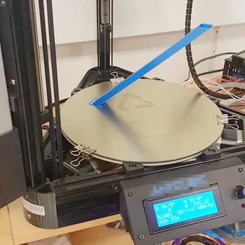 ENERGIČNA Novo Nadgradnjo Pomlad Jeklene Pločevine uporablja PEI Graditi Površinske Ploščo Okrogle Dia 400mm za Velike Delta 3D Tiskalnik Greti Posteljo