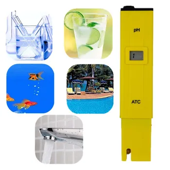 10pcs Žep LCD Digitalni PH 0-14 let Tester Meter Pero Tip Akvarija PH vrednosti Bazenske Vode Ukrep z ATC 30% popusta