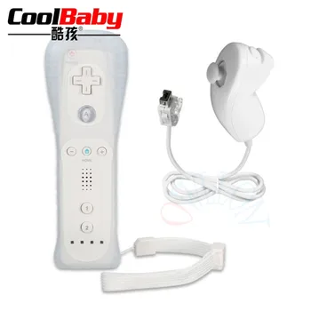 Za Nintend Wii 2 v 1, Oddaljeno Gamepad Krmilnika Brez Motion Plus Bluetooth Brezžično Daljinsko Controle Za Wii Nunchuck Joypad