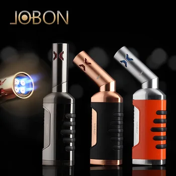 Jobon Spray Pištolo Jet Butan Cevi Vžigalnik Kovinski Plin, Kuhinja Varjenje Trojno Štiri Baklo Turbo Windproof Cigar Lažji