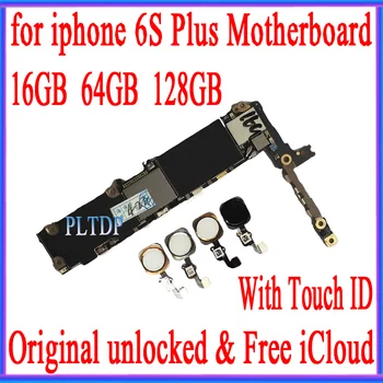 16gb / 64gb / 128gb za iphone 6s plus Matično ploščo z Dotik ID,Original odklenjena za iphone 6s Plus Mainboard,Prosti iCloud